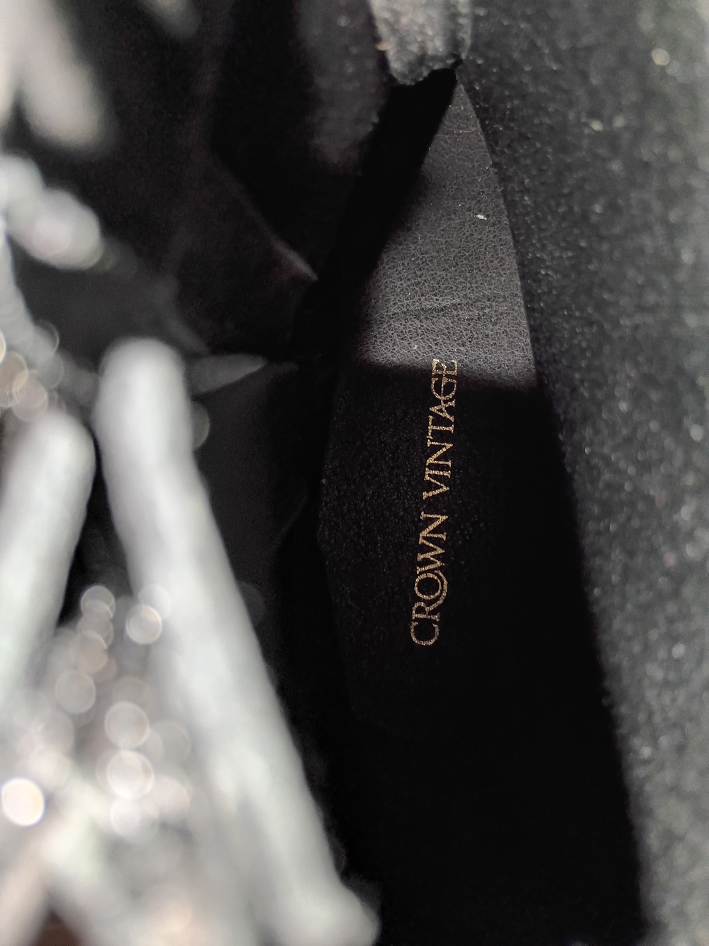 Crown Vintage Black Leather Ankle Boot with Gold Buckle - Picture 12 of 13